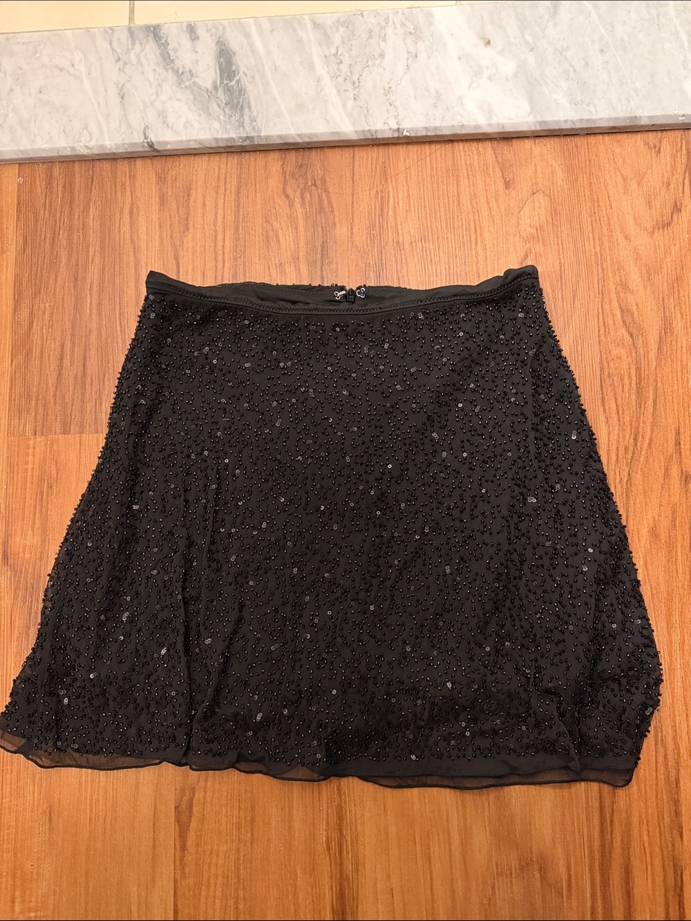 OH POLLY WOMENS BEADED MINI SKIRT